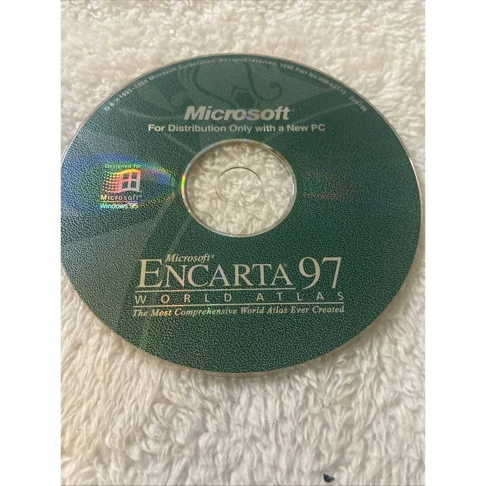 Microsoft Encarta 97 World Atlas English Edition PC CD ROM Windows 95 Disc Only